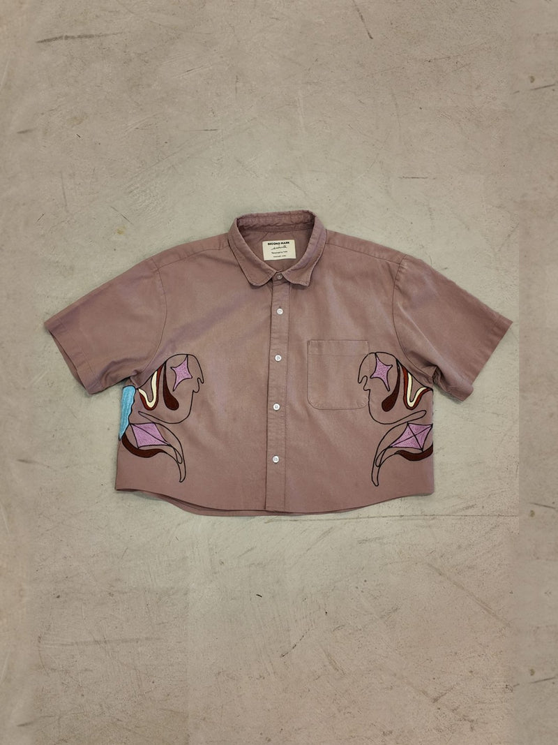 Second Mark x Emily Counts shirt, laid flat