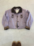 LL Bean Barn Jacket — Faded Lilac with Brown Tulip
