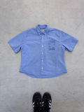 Cropped Button Down — Light Blue with Sardine Tin