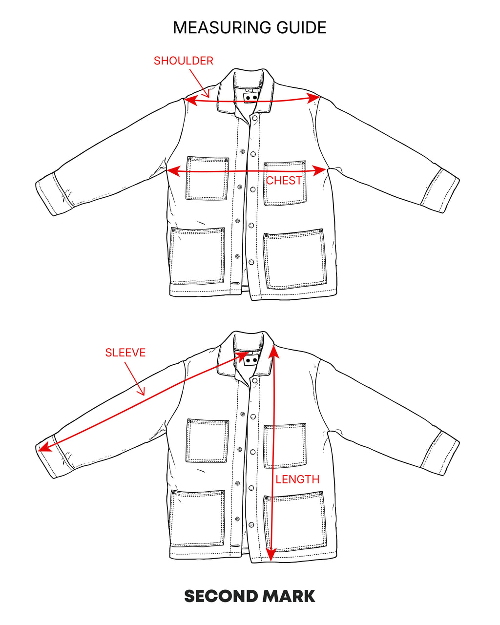 Caboose Denim Chore Coat — Vintage Mid-Wash with Red Florals