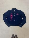 Long Sleeve Button Down - Navy blue