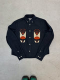 Cropped Long Sleeve Button Down- Black