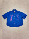 Scissors pair shirt laid flat